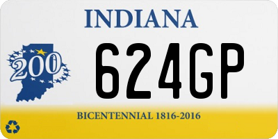 IN license plate 624GP