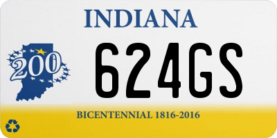 IN license plate 624GS