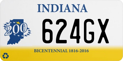 IN license plate 624GX