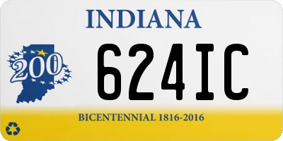 IN license plate 624IC