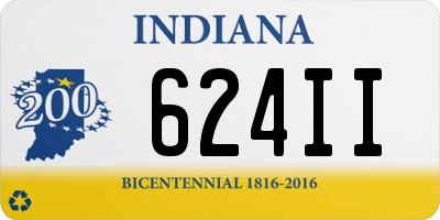 IN license plate 624II