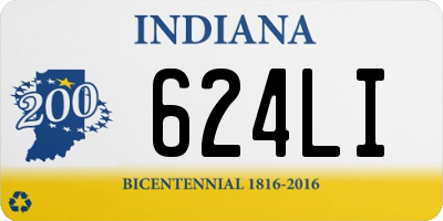 IN license plate 624LI