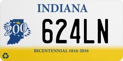 IN license plate 624LN