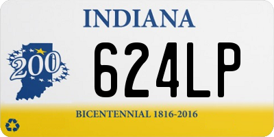 IN license plate 624LP