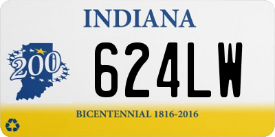 IN license plate 624LW