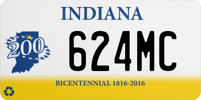 IN license plate 624MC