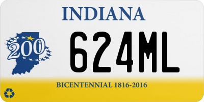 IN license plate 624ML