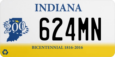 IN license plate 624MN