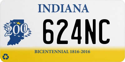 IN license plate 624NC