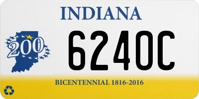 IN license plate 624OC