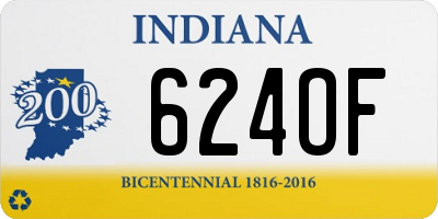 IN license plate 624OF