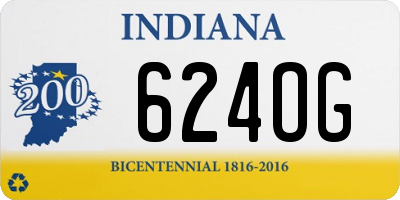 IN license plate 624OG