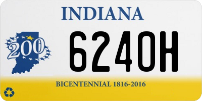 IN license plate 624OH