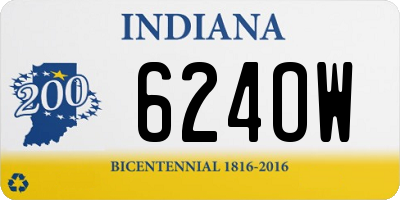 IN license plate 624OW