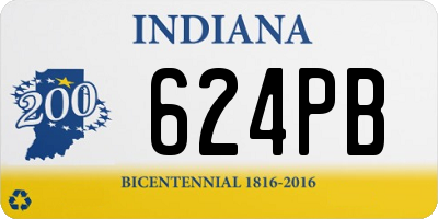 IN license plate 624PB