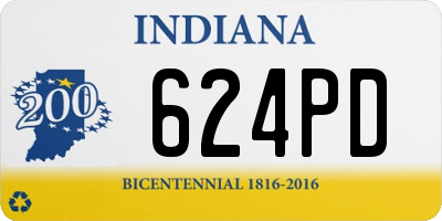 IN license plate 624PD