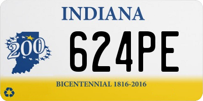 IN license plate 624PE