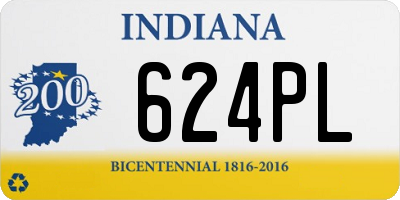 IN license plate 624PL