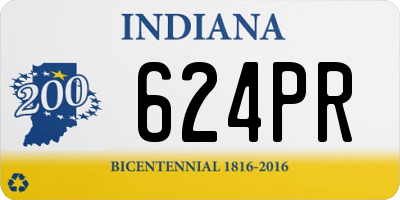 IN license plate 624PR