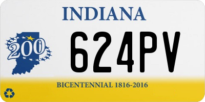 IN license plate 624PV