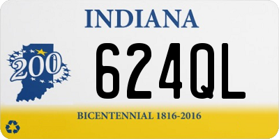 IN license plate 624QL