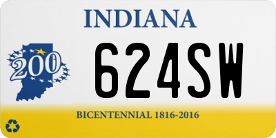 IN license plate 624SW