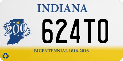 IN license plate 624TO