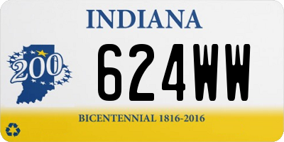 IN license plate 624WW