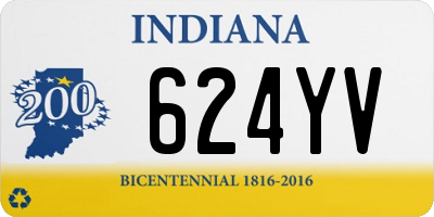 IN license plate 624YV