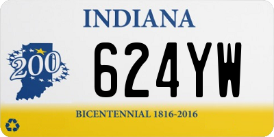 IN license plate 624YW