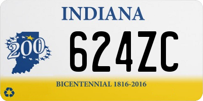 IN license plate 624ZC