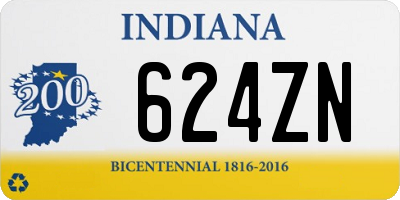 IN license plate 624ZN