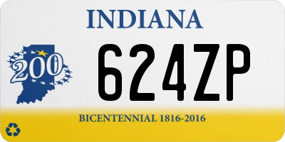 IN license plate 624ZP