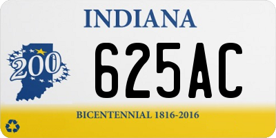 IN license plate 625AC