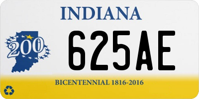 IN license plate 625AE