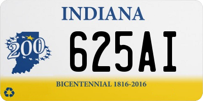 IN license plate 625AI