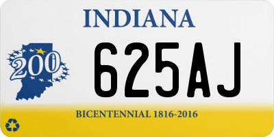 IN license plate 625AJ