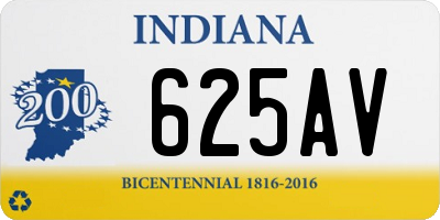 IN license plate 625AV