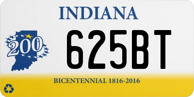 IN license plate 625BT