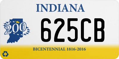 IN license plate 625CB