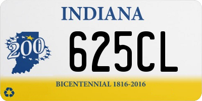 IN license plate 625CL