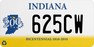 IN license plate 625CW