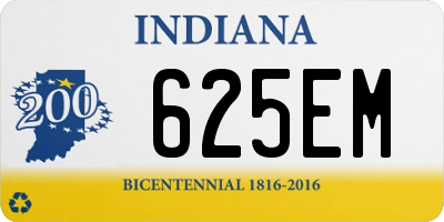 IN license plate 625EM