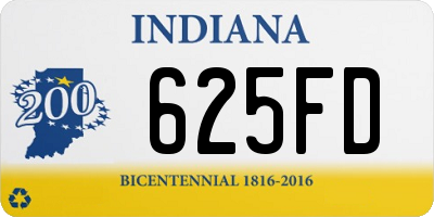 IN license plate 625FD