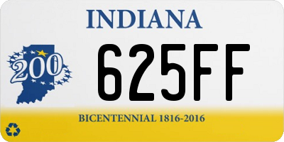 IN license plate 625FF