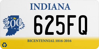 IN license plate 625FQ