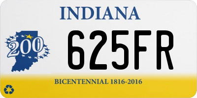 IN license plate 625FR