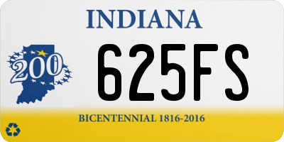 IN license plate 625FS