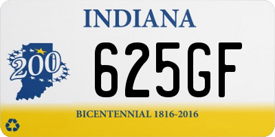 IN license plate 625GF