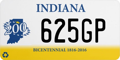 IN license plate 625GP